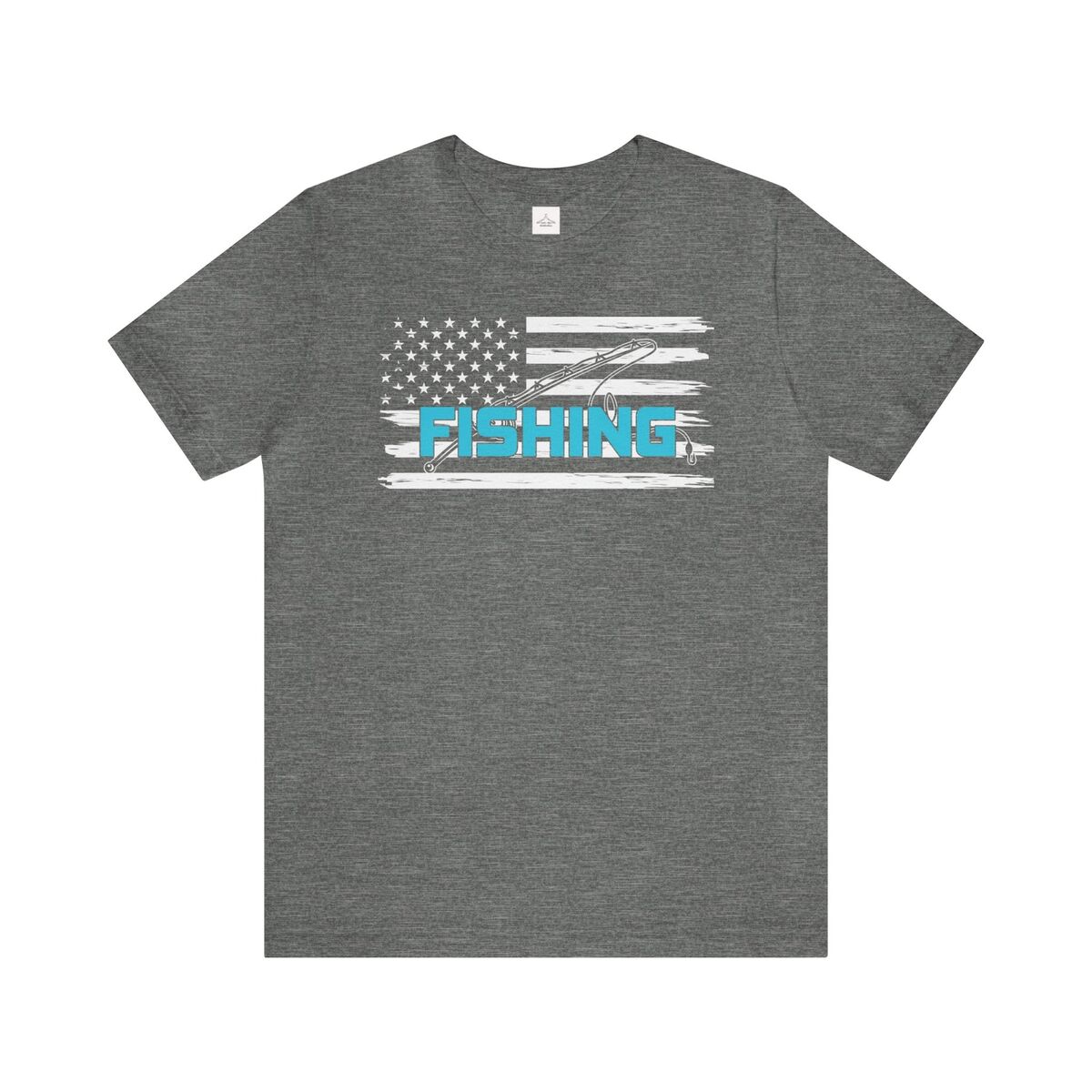 American Flag Fishing Graphic Unisex Jersey Short Sleeve Tee