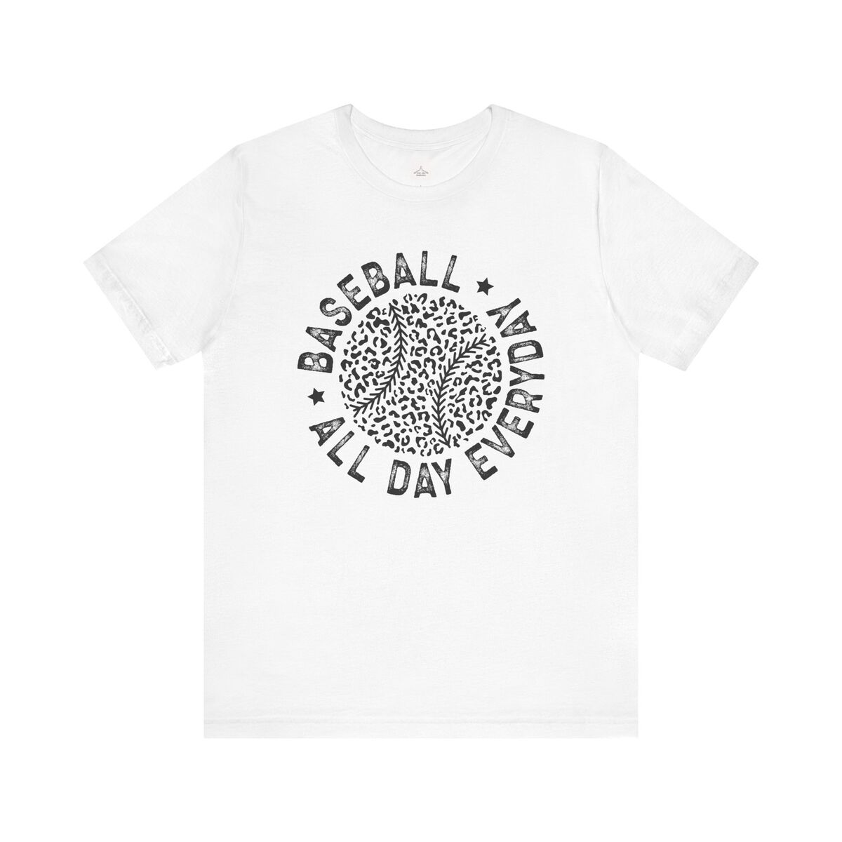 Baseball All Day Everyday Black Leopard Unisex Jersey Short Sleeve Tee