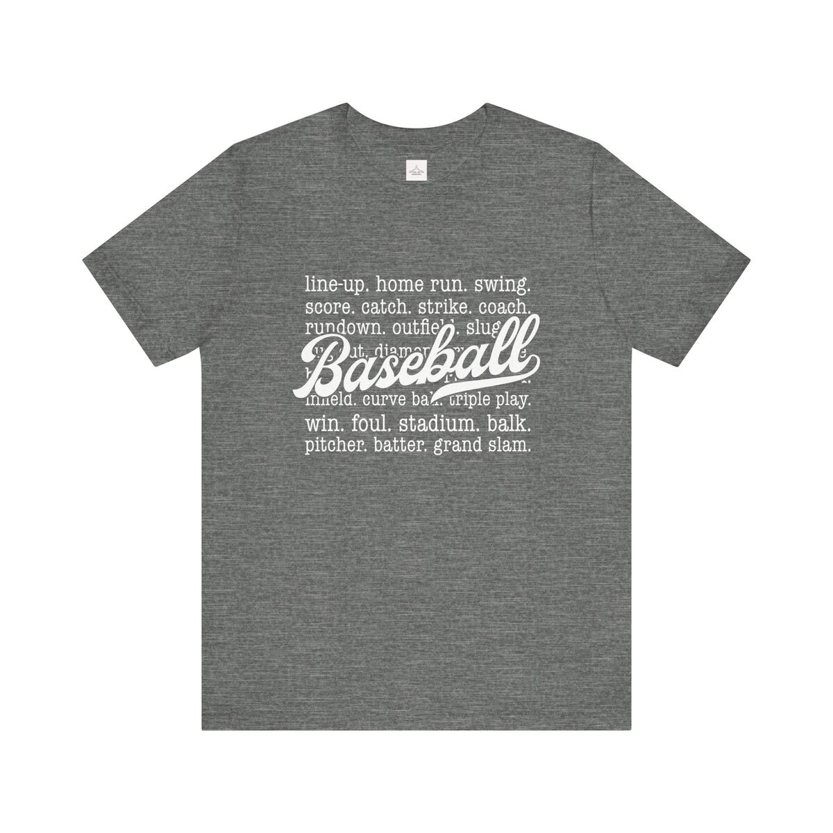 Baseball Graphic White Font Unisex Jersey Short Sleeve Tee