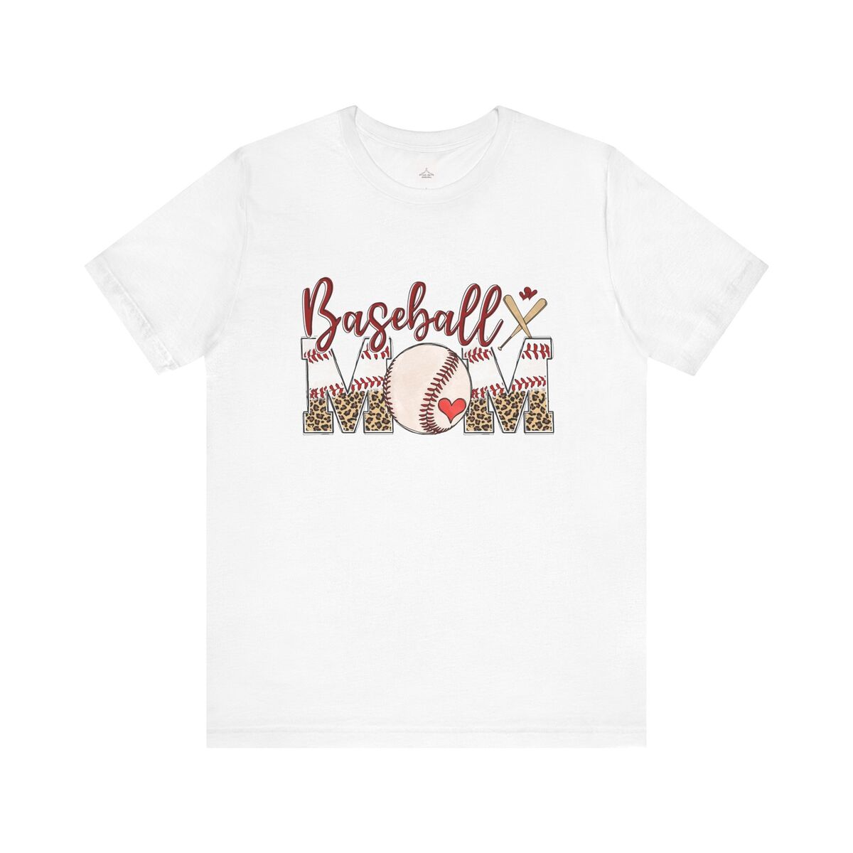 Baseball Mom Leopard Print Unisex Jersey Short Sleeve Tee