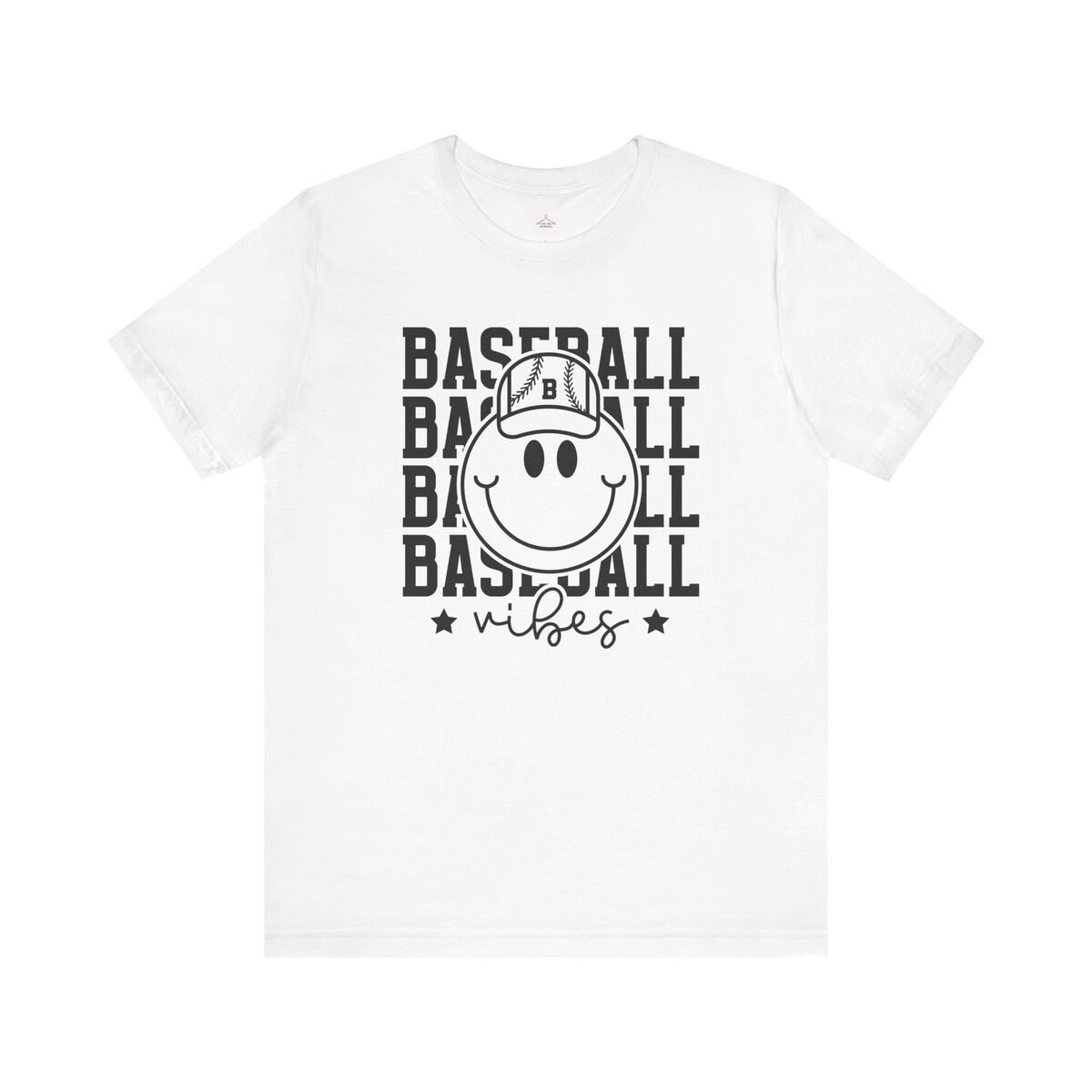 Baseball Vibes Black Font Unisex Jersey Short Sleeve Tee