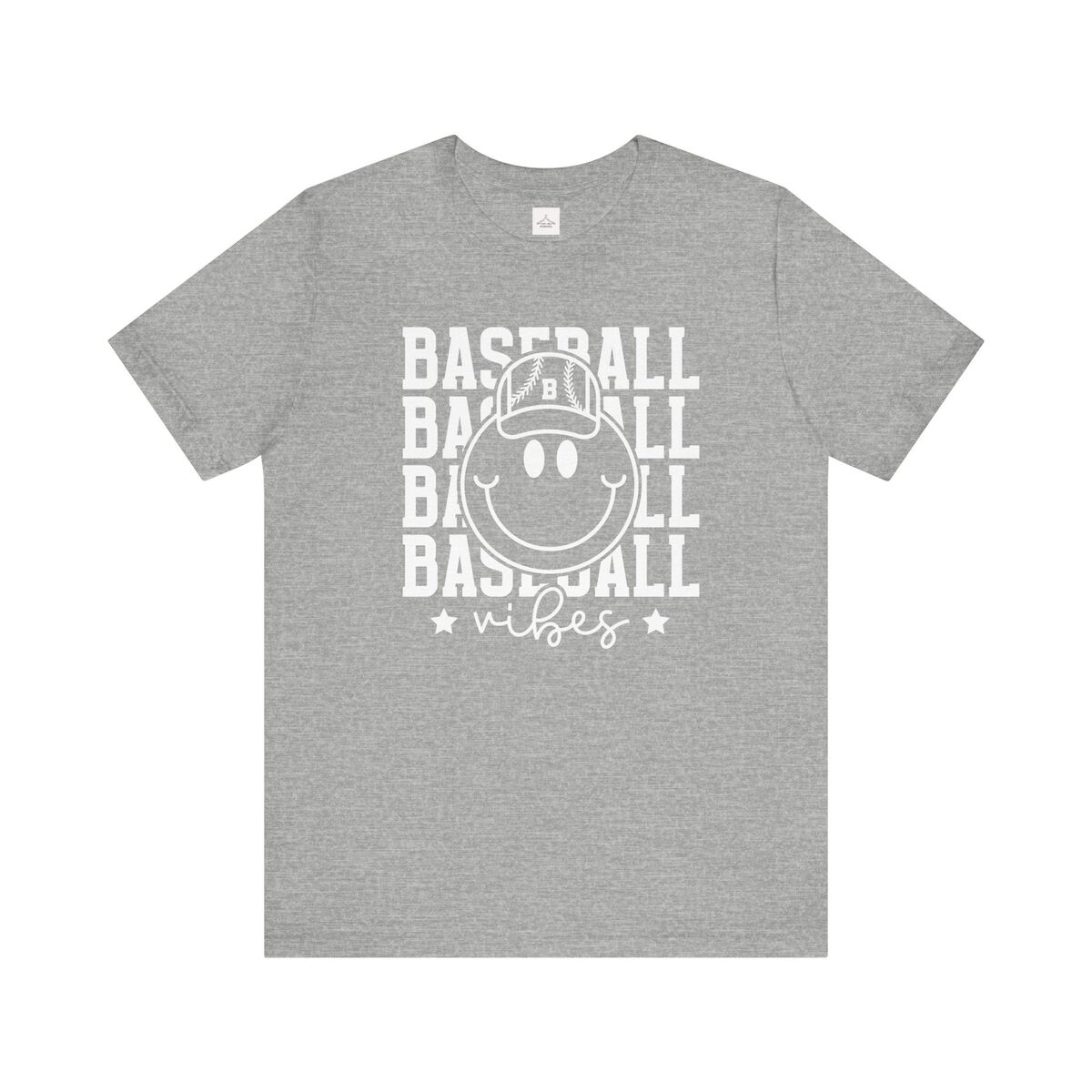 Baseball Vibes White Font Unisex Jersey Short Sleeve Tee