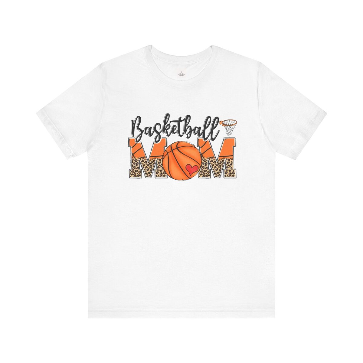 Basketball Mom Leopard Print Unisex Jersey Short Sleeve Tee