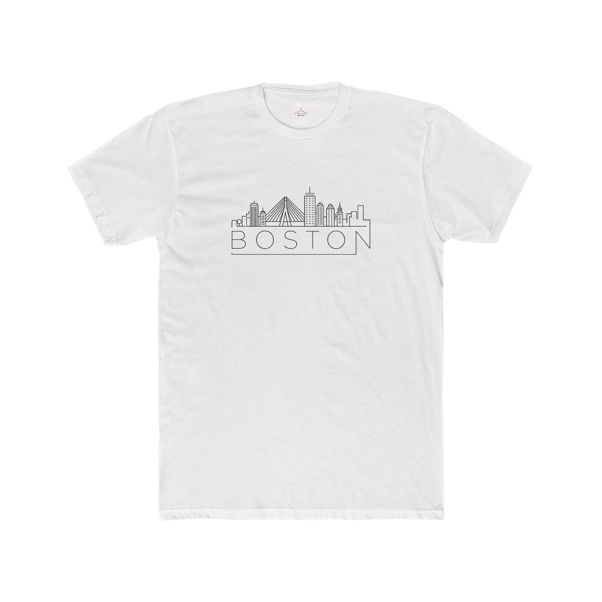 Boston Skyline Men Cotton Crew Tee