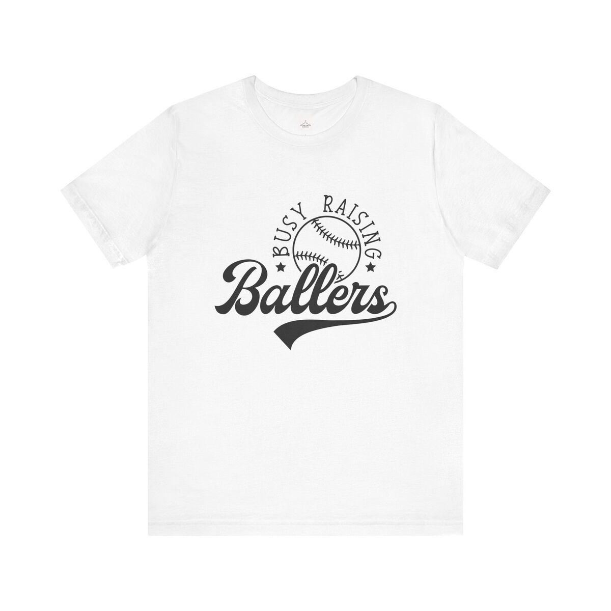 Busy Raising Ballers Black Font Unisex Jersey Short Sleeve Tee