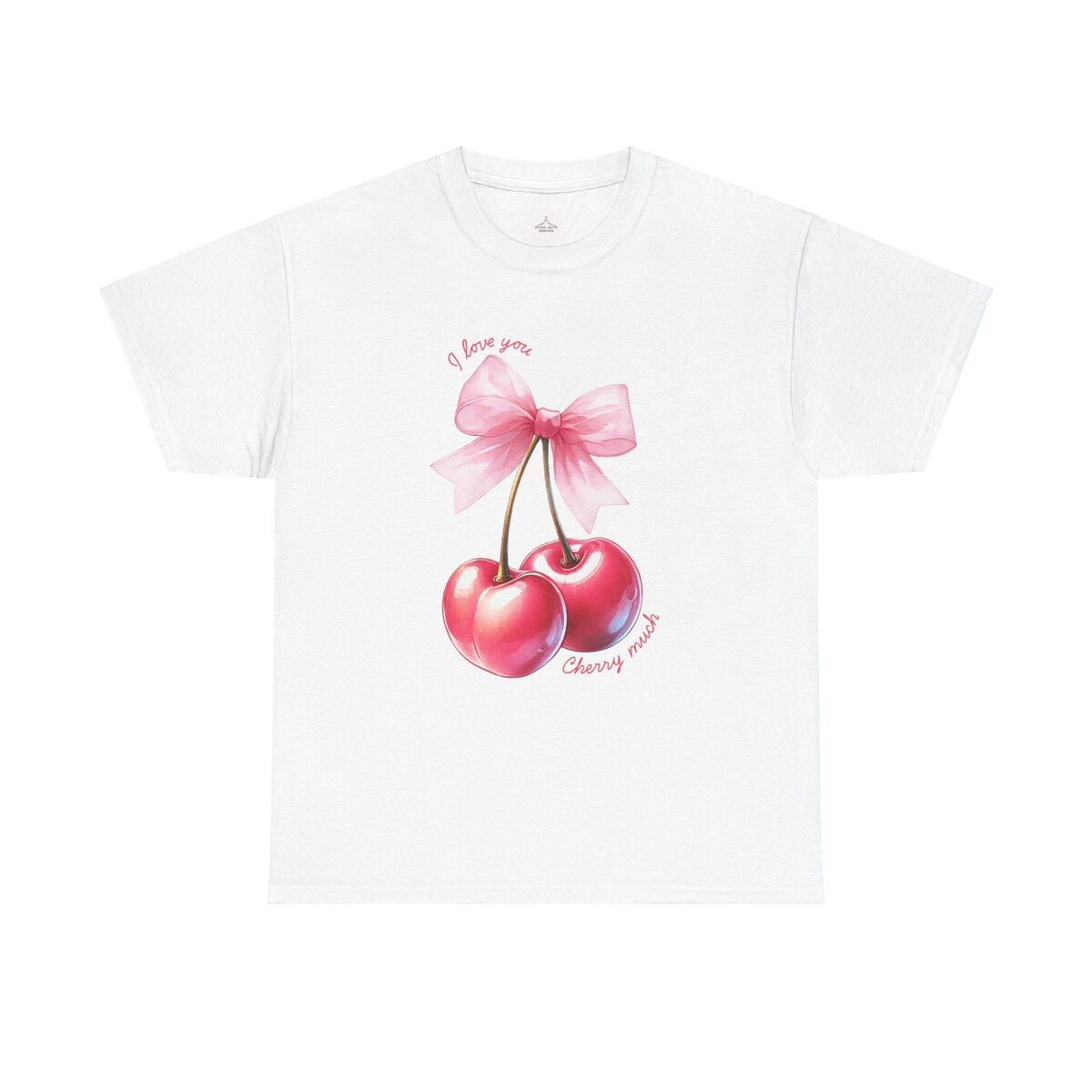 Cherry Love Unisex Heavy Cotton Tee Cute Gift For Girlfriend Sweetheart