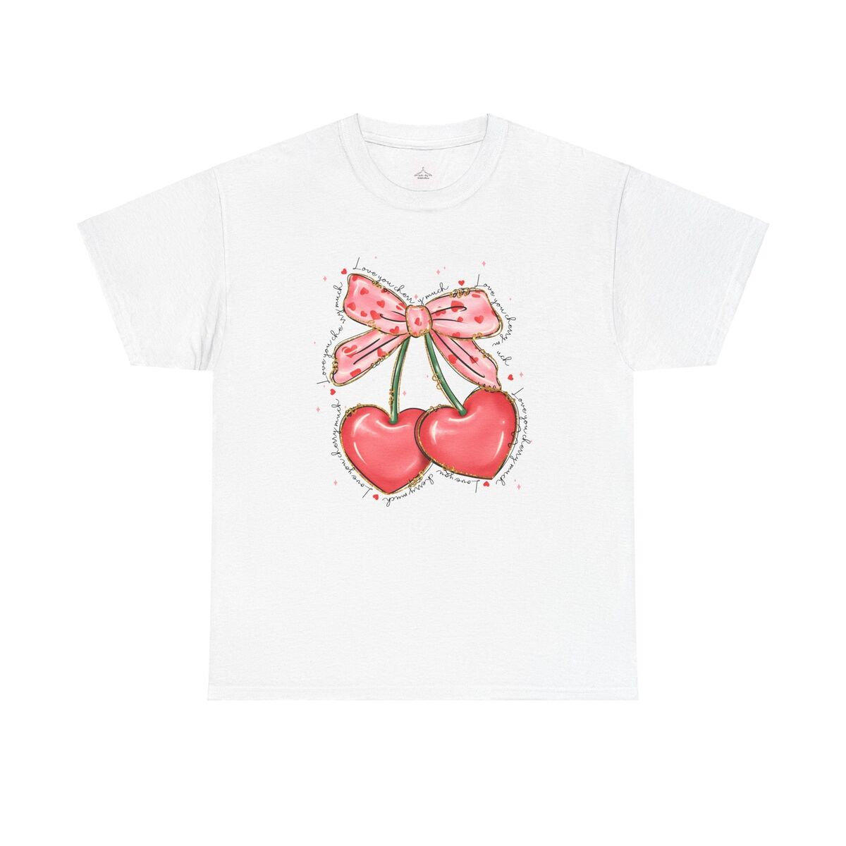Cute Cherry Bow Unisex Tee Sweetheart Gift Casual Wear Summer Vibes