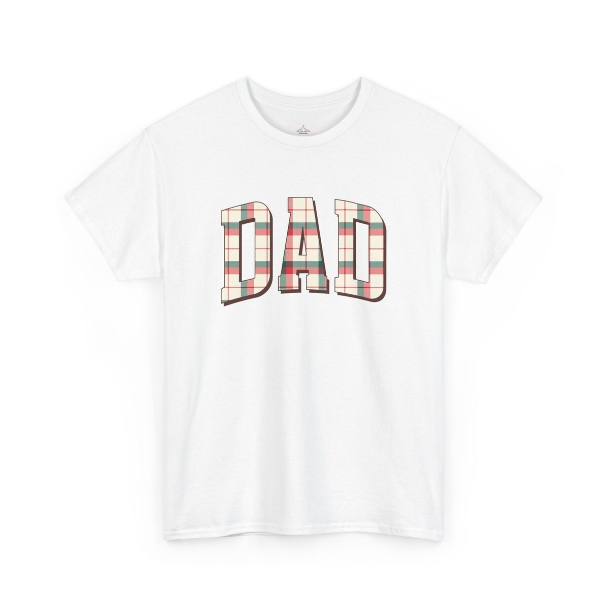 Dad-Christmas-Plaid-Unisex-Heavy-Cotton-Tee-1