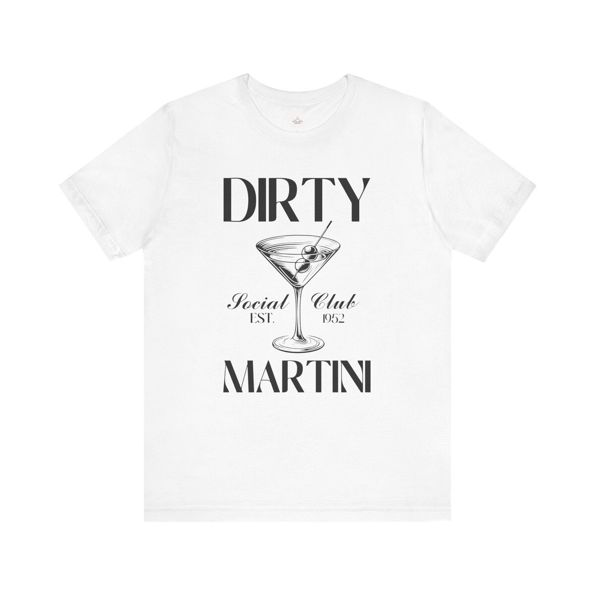 Dirty Martini Black Font Unisex Jersey Short Sleeve Tee