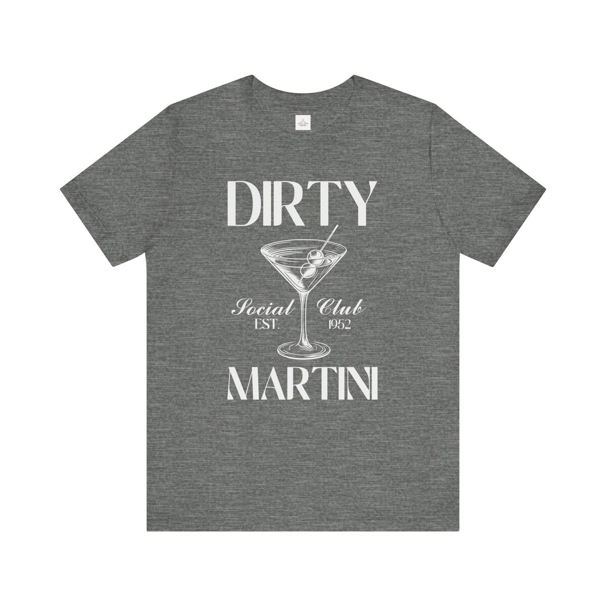 Dirty Martini Social Club White Font Unisex Jersey Short Sleeve Tee