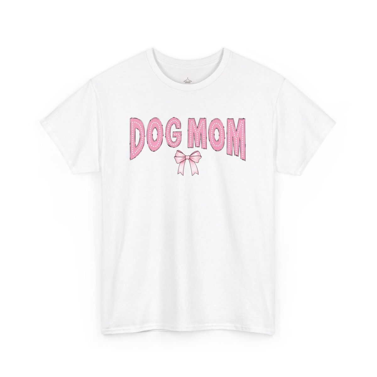 Dog-Mom-Pink-Bow-Coquette-Unisex-Heavy-Cotton-Tee-1