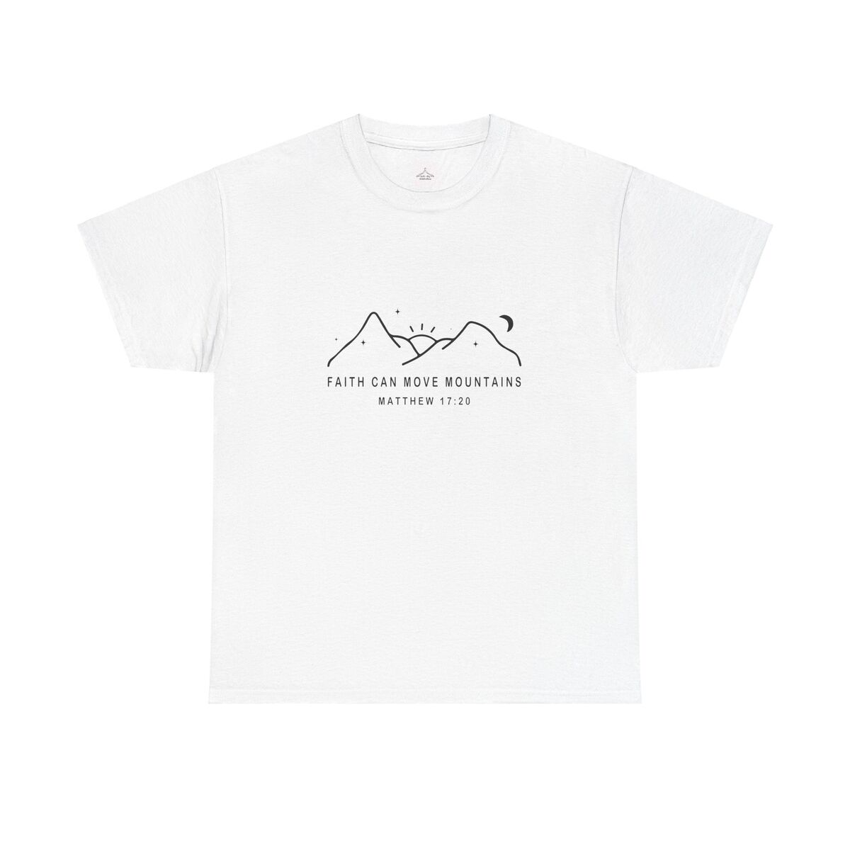 Faith Can Move Mountains Tee Inspirational Shirt Unisex Cotton Tee