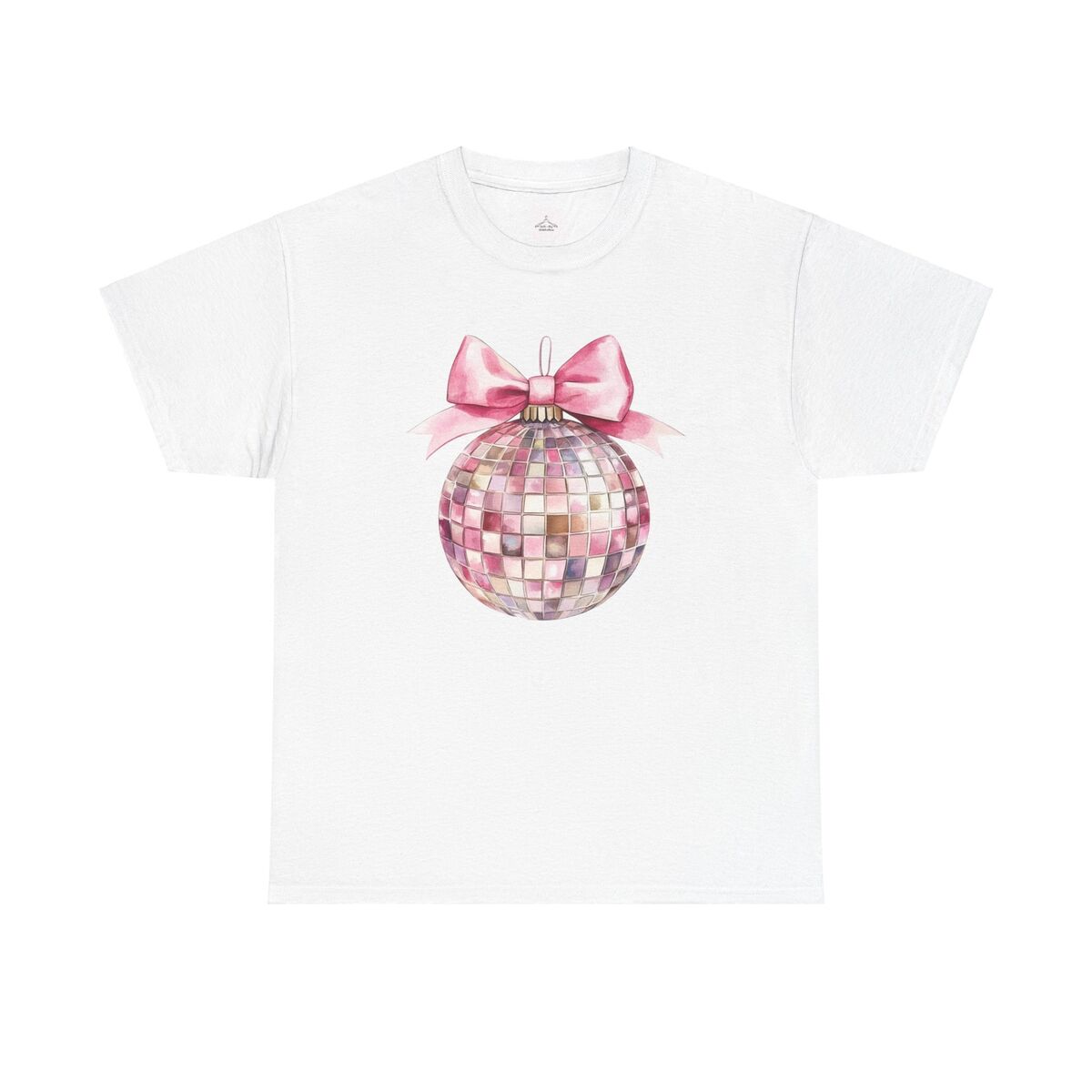 Festive Disco Ball Tee Holiday T-shirt Christmas Gift Party Shirt Fun Casual