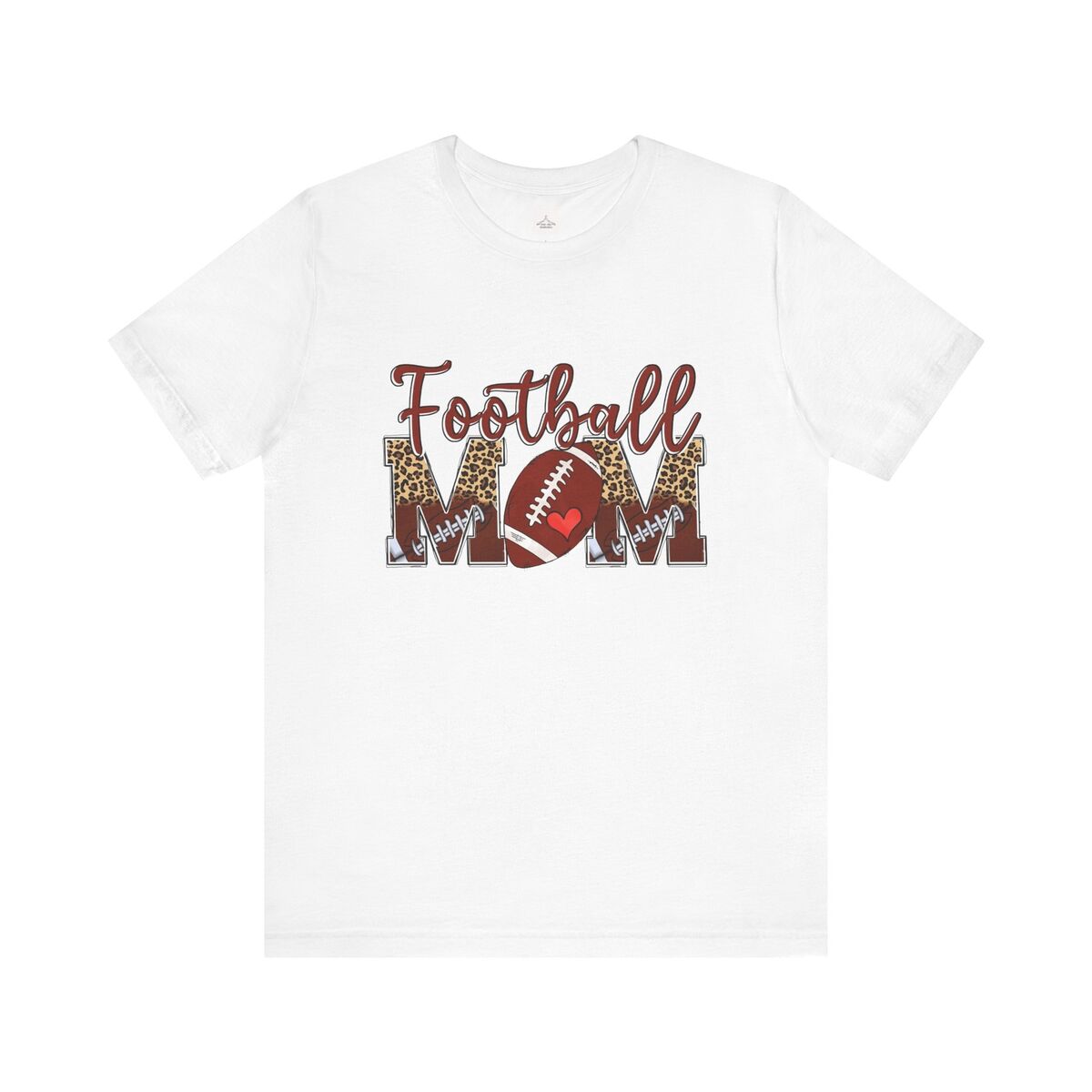 Football Mom Leopard Print Unisex Jersey Short Sleeve Tee