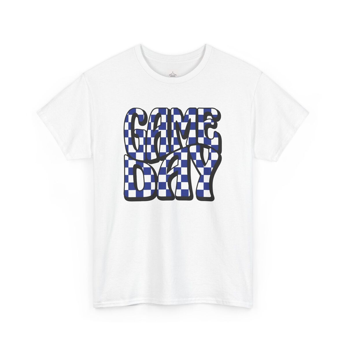 Game-Day-Blue-Checkered-Unisex-Heavy-Cotton-Tee-1
