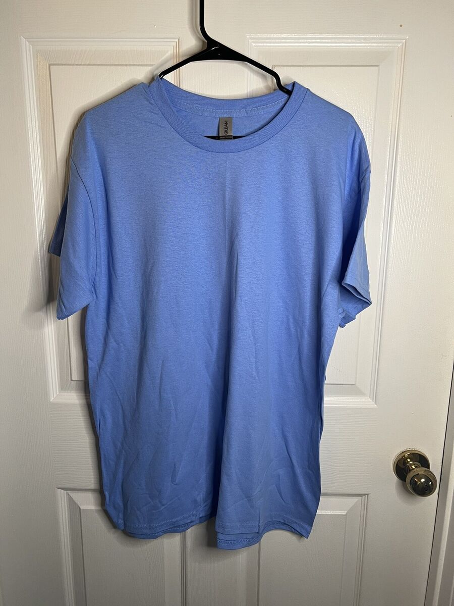 Gildan Heavy Cotton T-shirt Style G500 Carolina Blue Blank Tee Mens Large Nwot