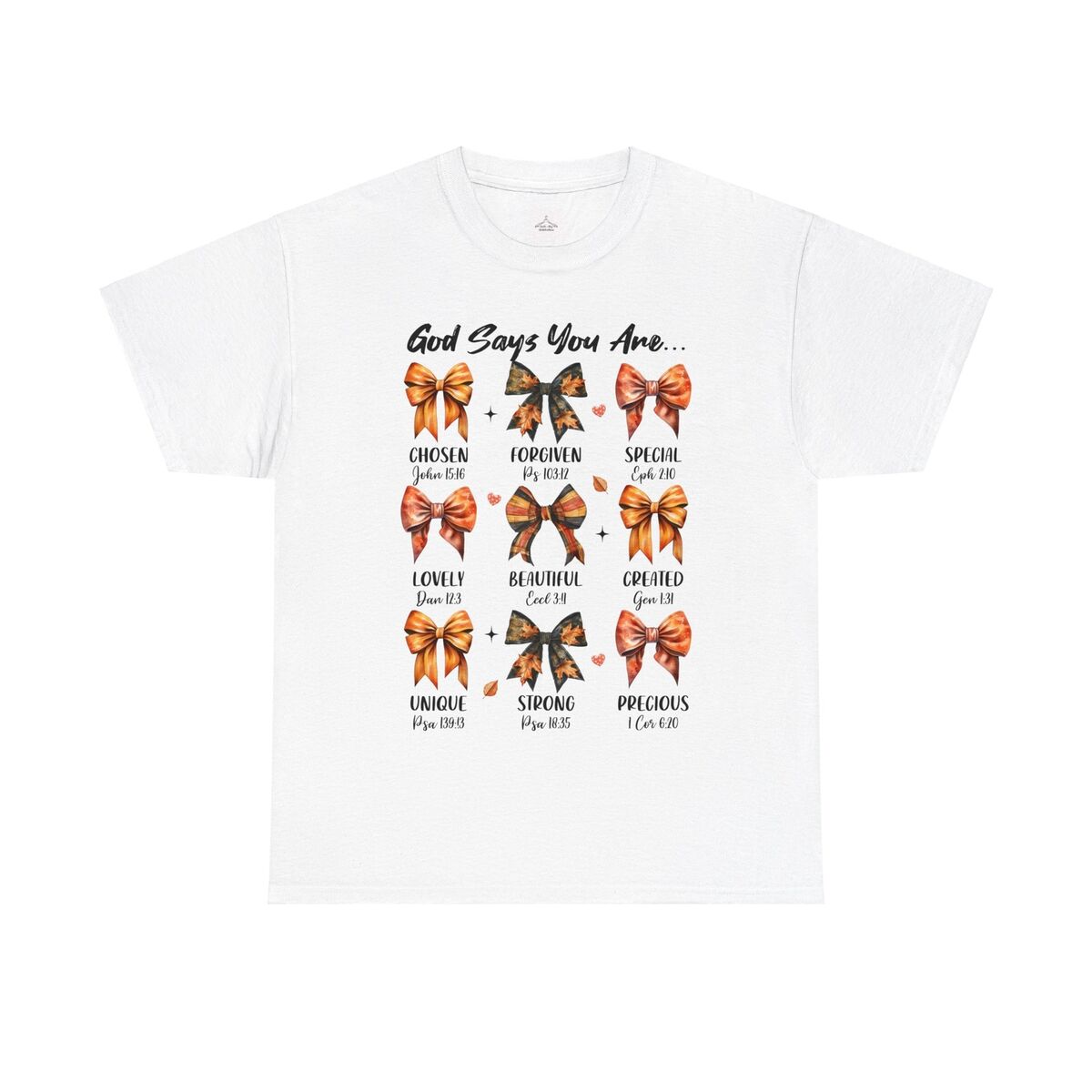 God Says You Are.... Fall Coquette Unisex Heavy Cotton Tee