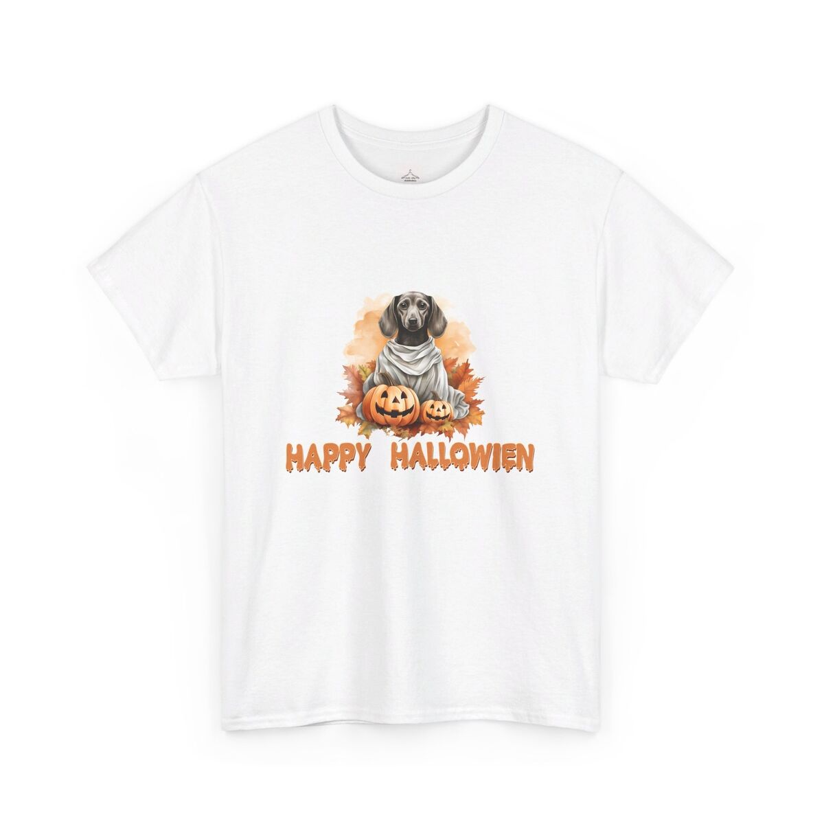 Happy-Hallowien-Weenie-Dog-Halloween-Unisex-Heavy-Cotton-Tee-1