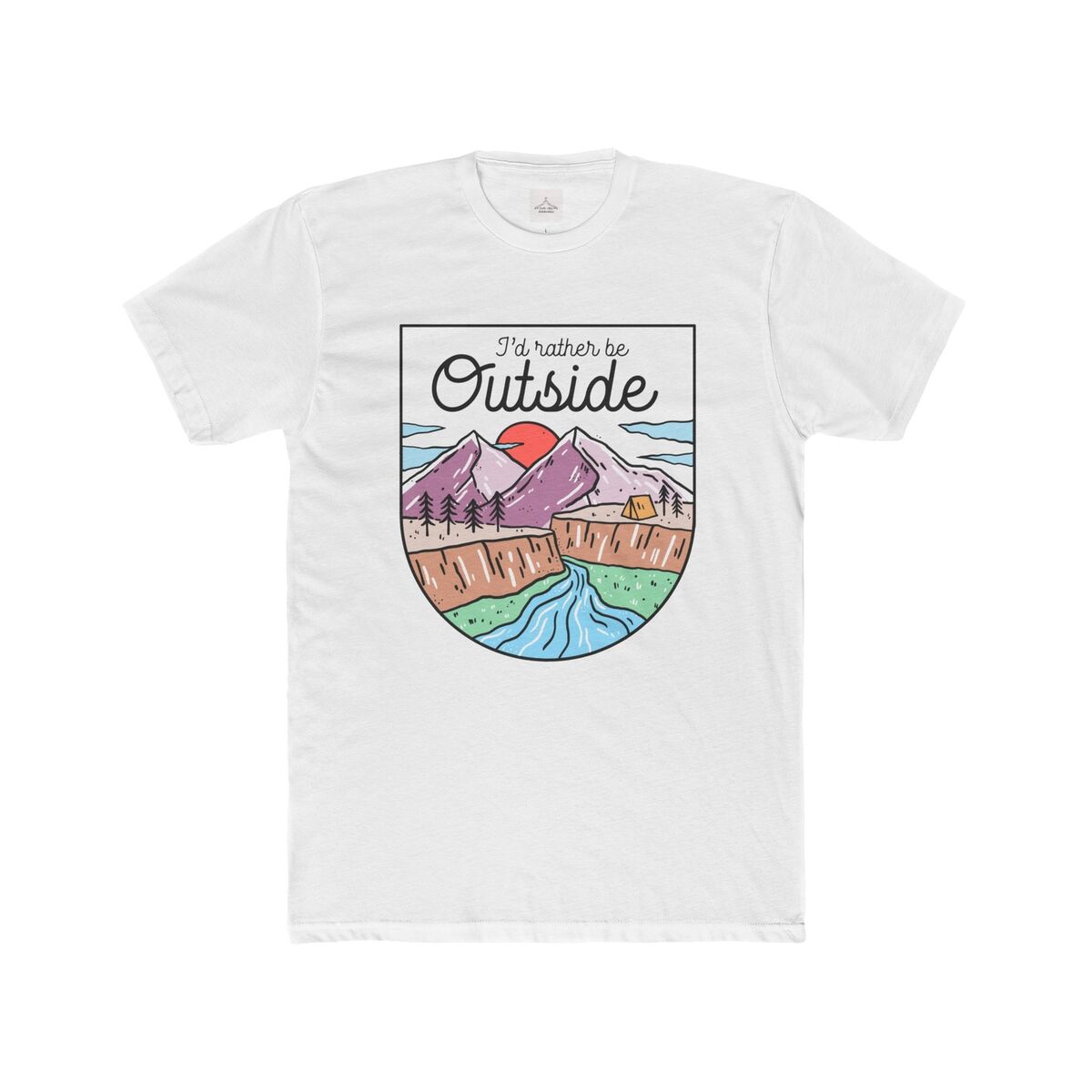 I'd Rather Be Outside Men Cotton Crew Tee
