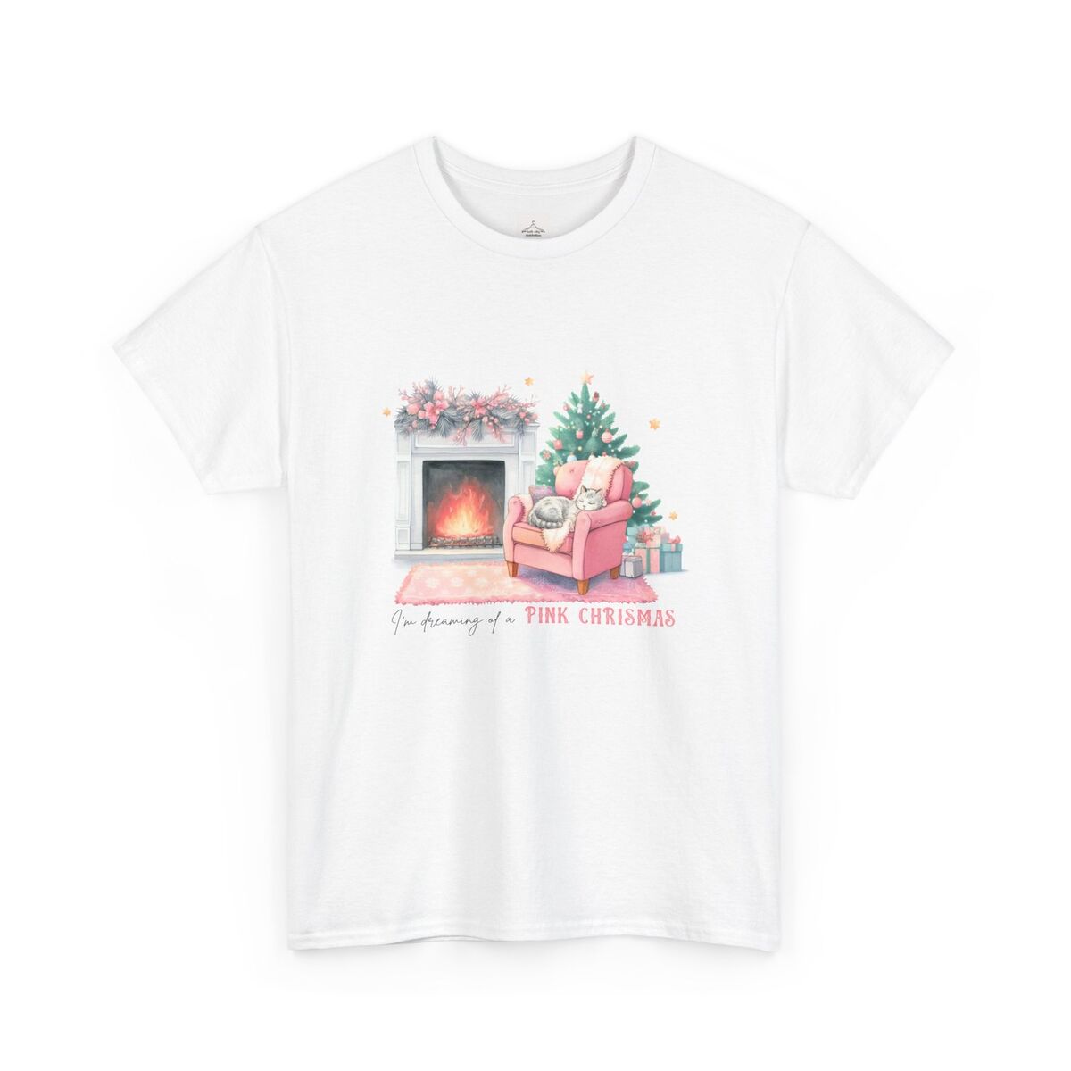 Im-Dreaming-Of-A-Pink-Christmas-Unisex-Heavy-Cotton-Tee-1