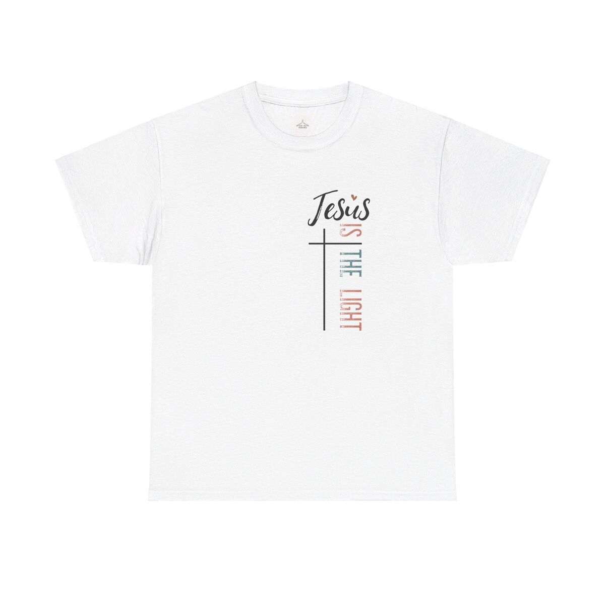 Jesus Is The Light Cross Unisex Heavy Cotton Tee