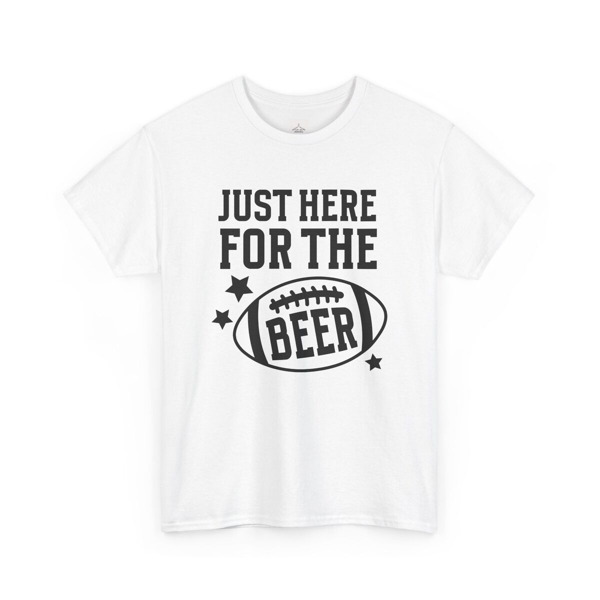 Just-Here-For-The-Beer-Football-Unisex-Heavy-Cotton-Tee-1
