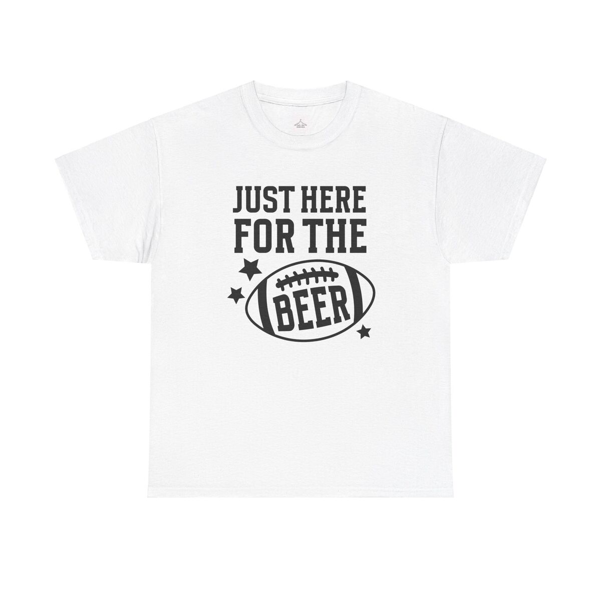 Just Here For The Beer Football Unisex Heavy Cotton Tee