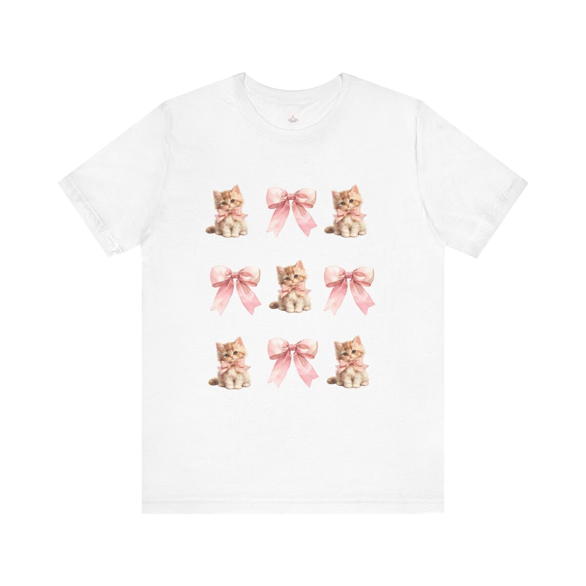 Kitten And Bows Coquette Unisex Jersey Short Sleeve Tee