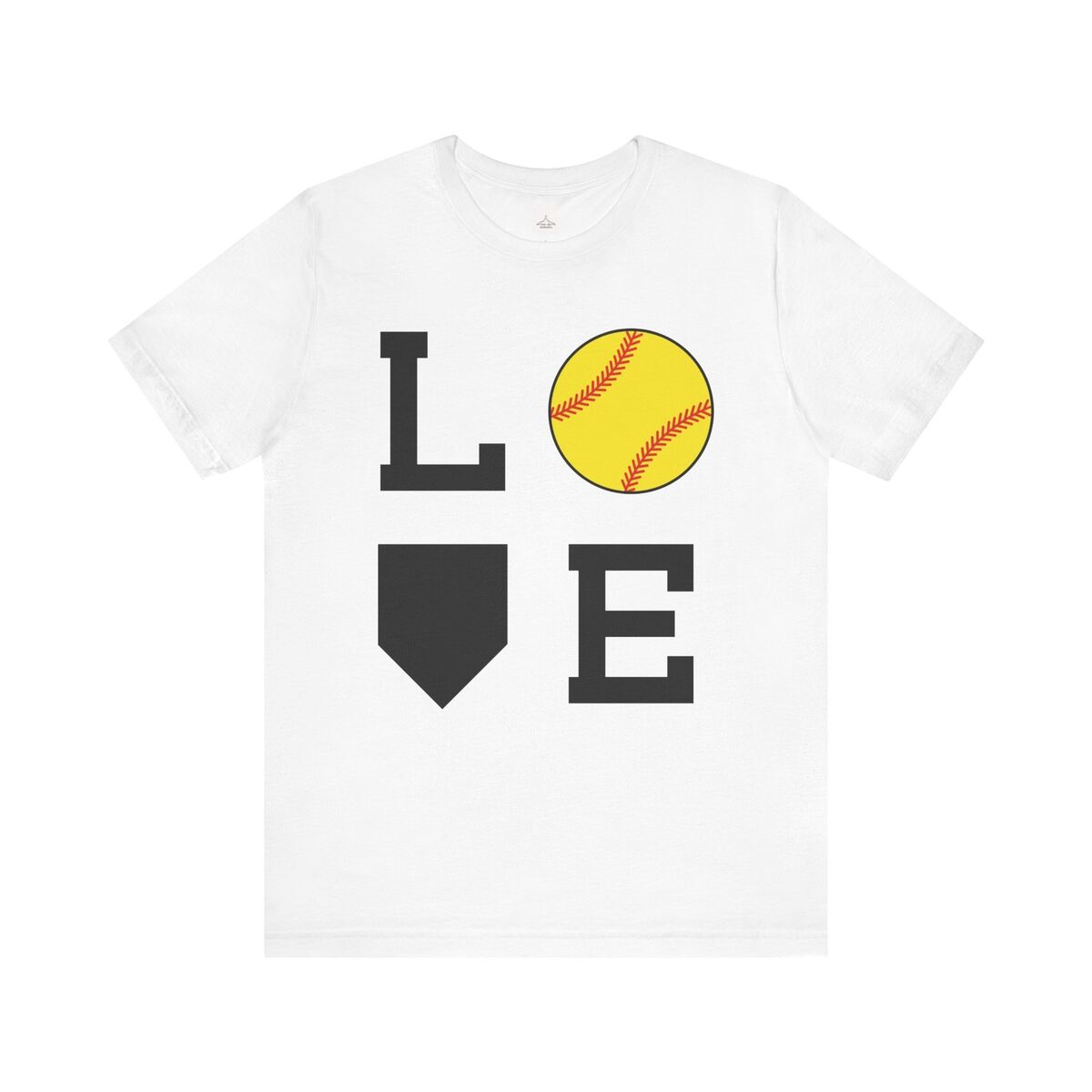 Love Softball Graphic Unisex Jersey Short Sleeve Tee