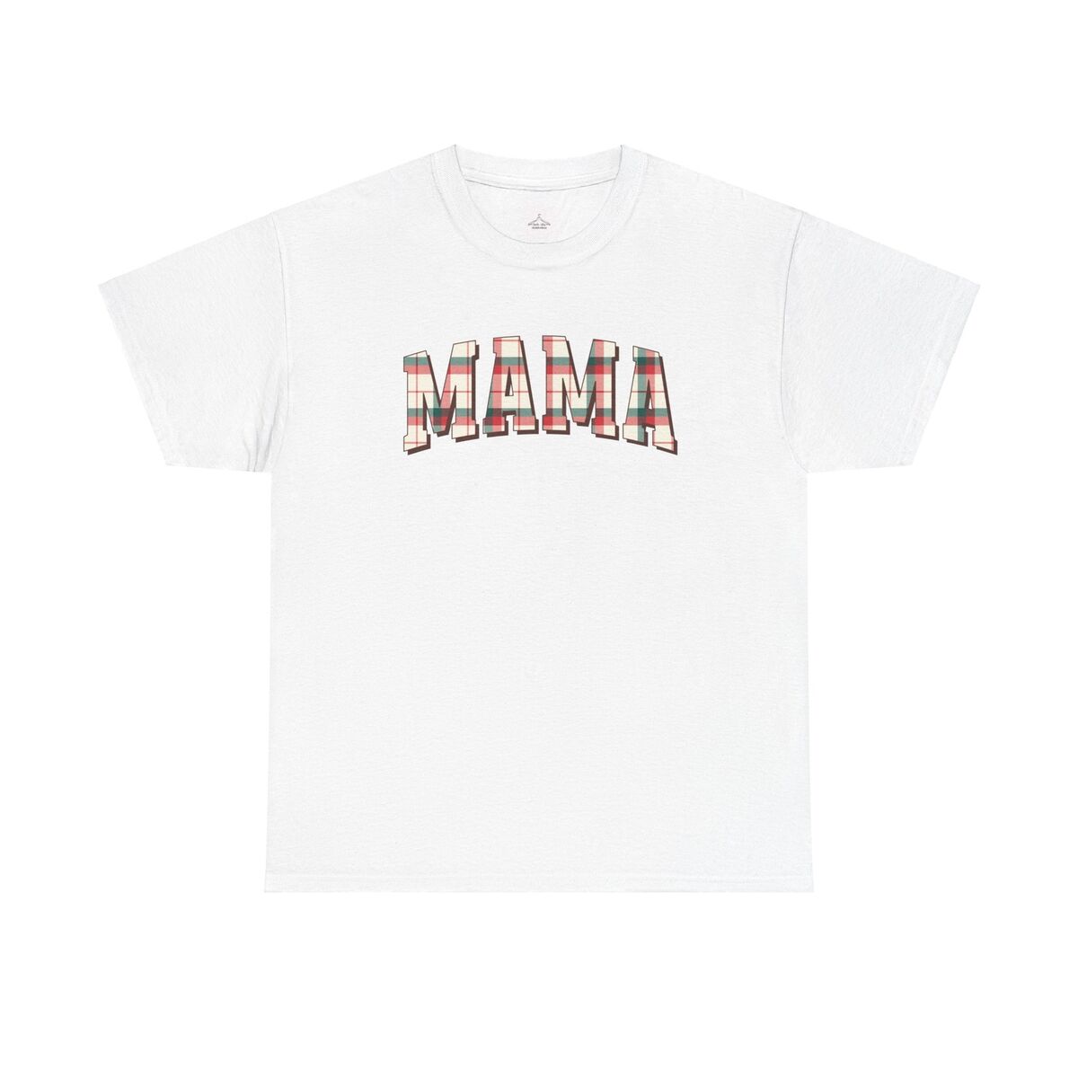Mama Christmas Plaid Unisex Heavy Cotton Tee