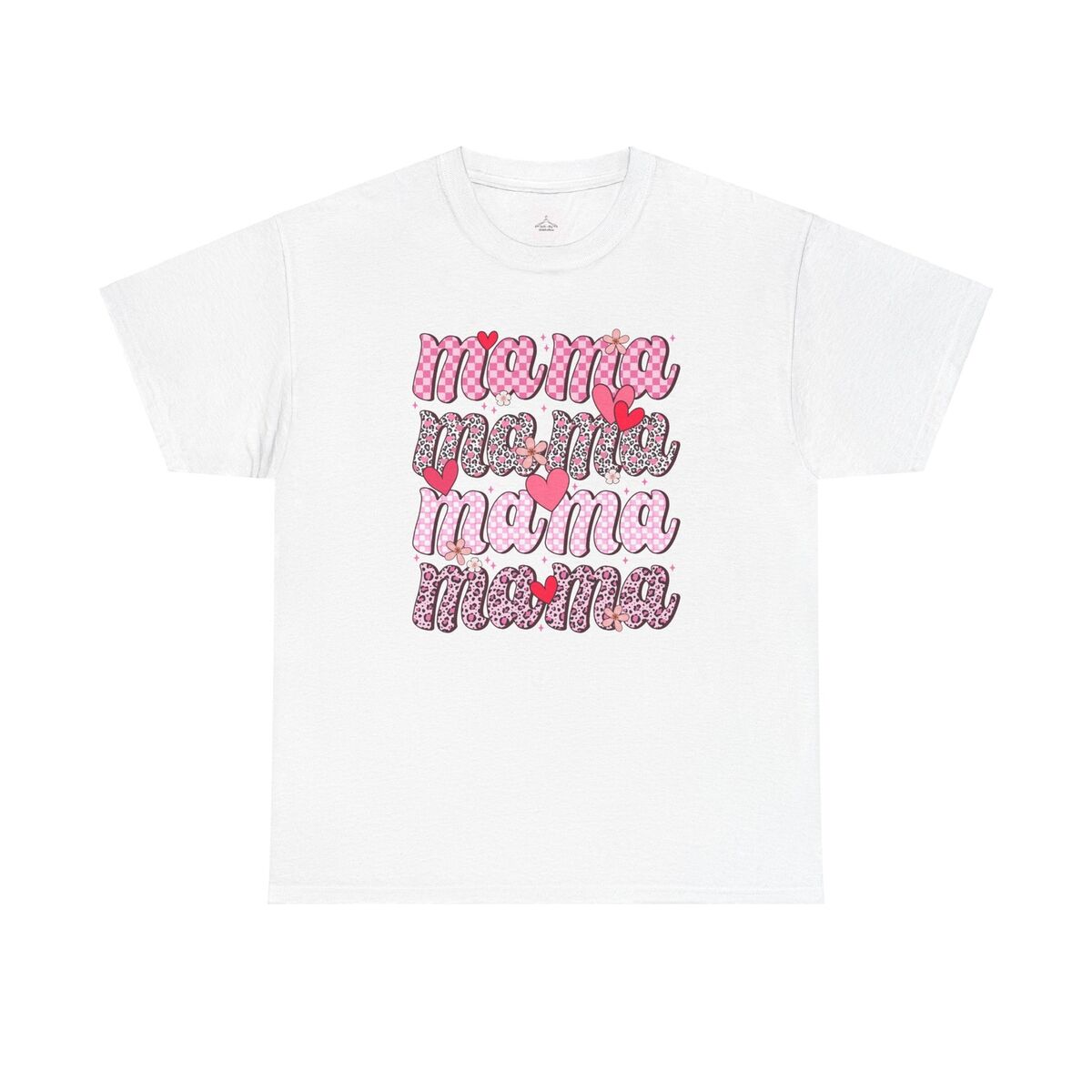 Mama Love Unisex Heavy Cotton Tee Cute Gift For Moms Mother Day Relaxed Fit