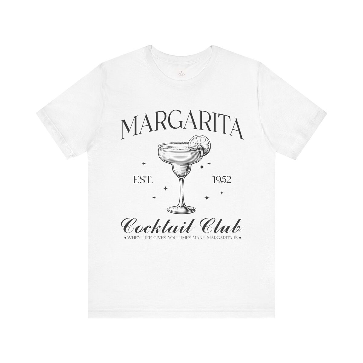 Margarita Cocktail Club Black Font Unisex Jersey Short Sleeve Tee