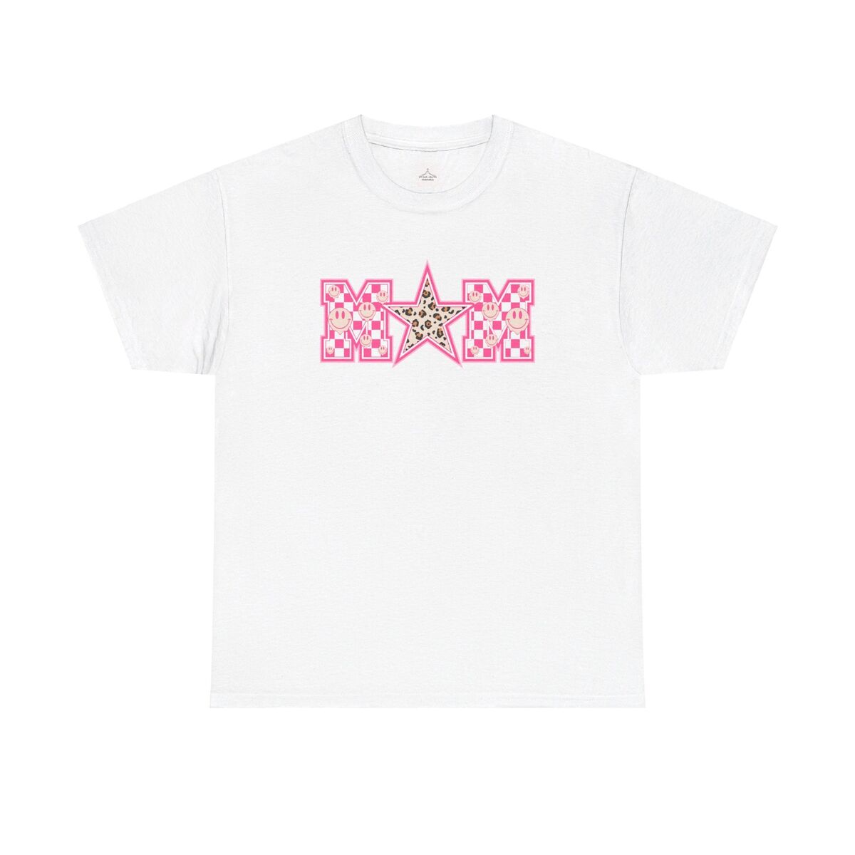 Mom Star Leopard Pink Unisex Heavy Cotton Tee