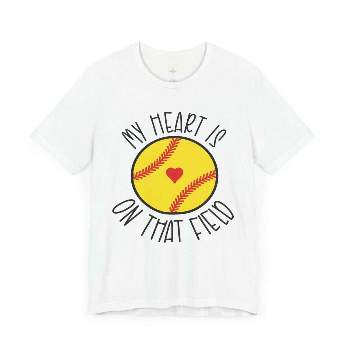My-Heart-Is-On-That-Field-Softball-Unisex-Jersey-Short-Sleeve-Tee-1