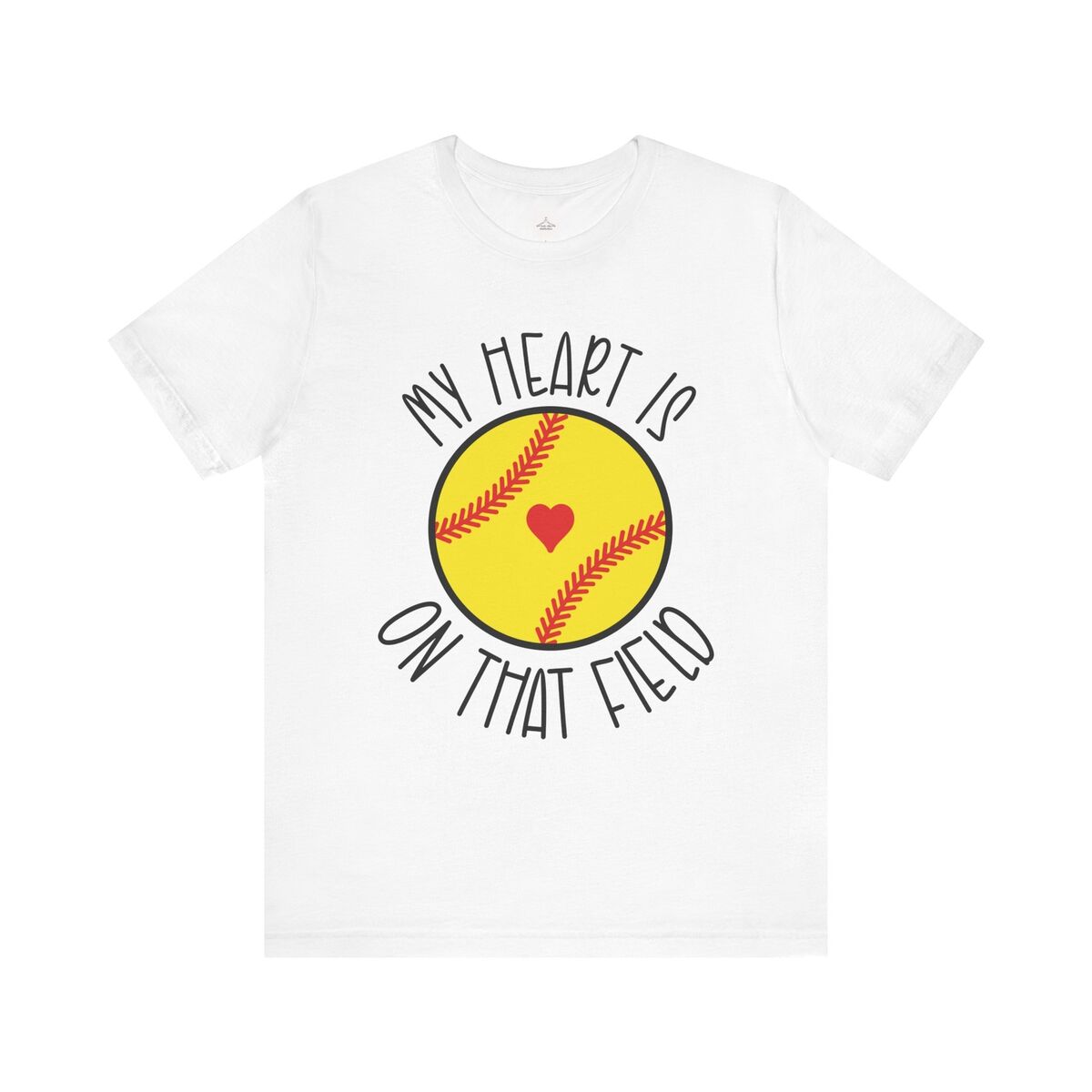 My Heart Is On That Field Softball Unisex Jersey Short Sleeve Tee