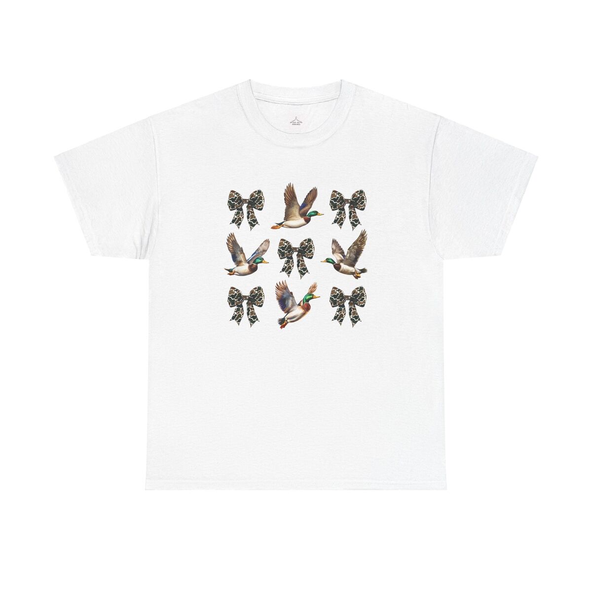 Nature-inspired Unisex Heavy Cotton Tee Bird Print Shirt T-shirt Duck