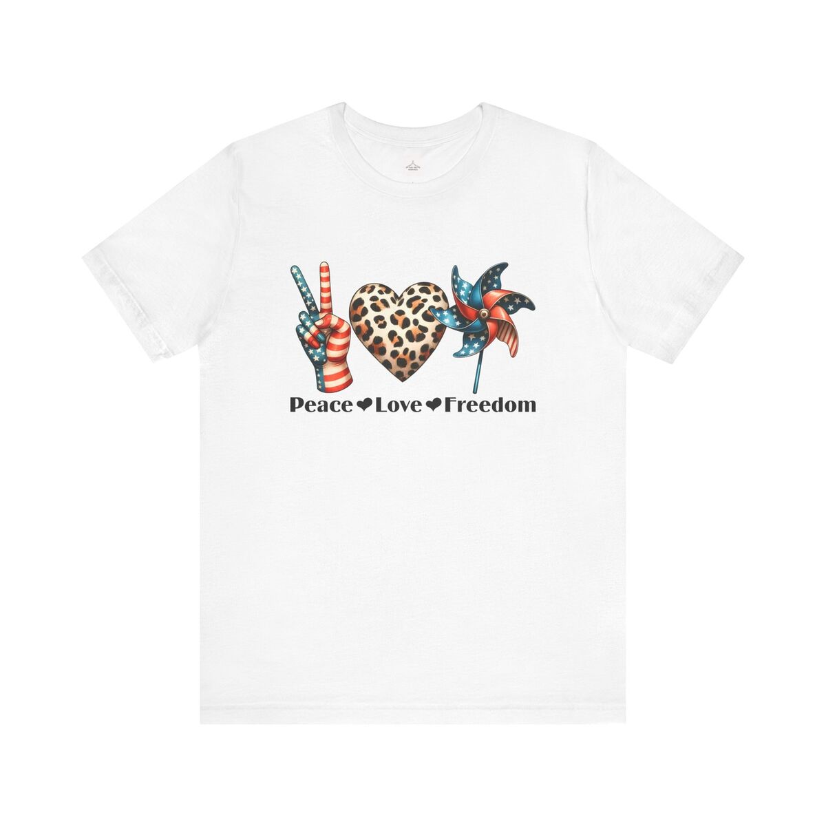 Peace Love Freedom Unisex Jersey Short Sleeve Tee