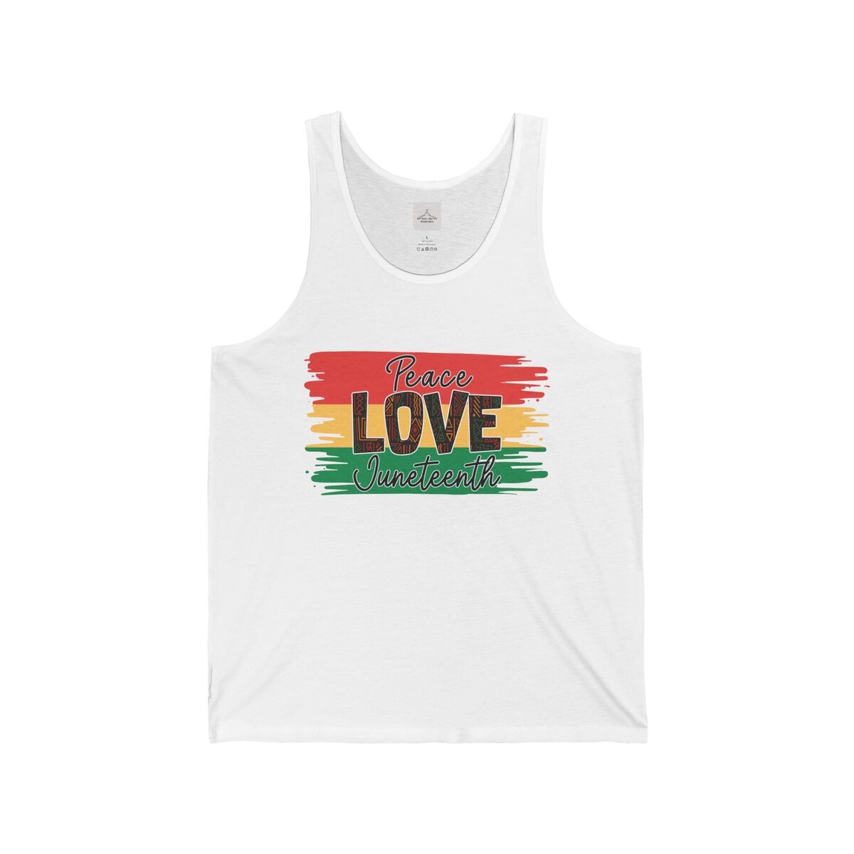 Peace Love Juneteenth Unisex Jersey Tank
