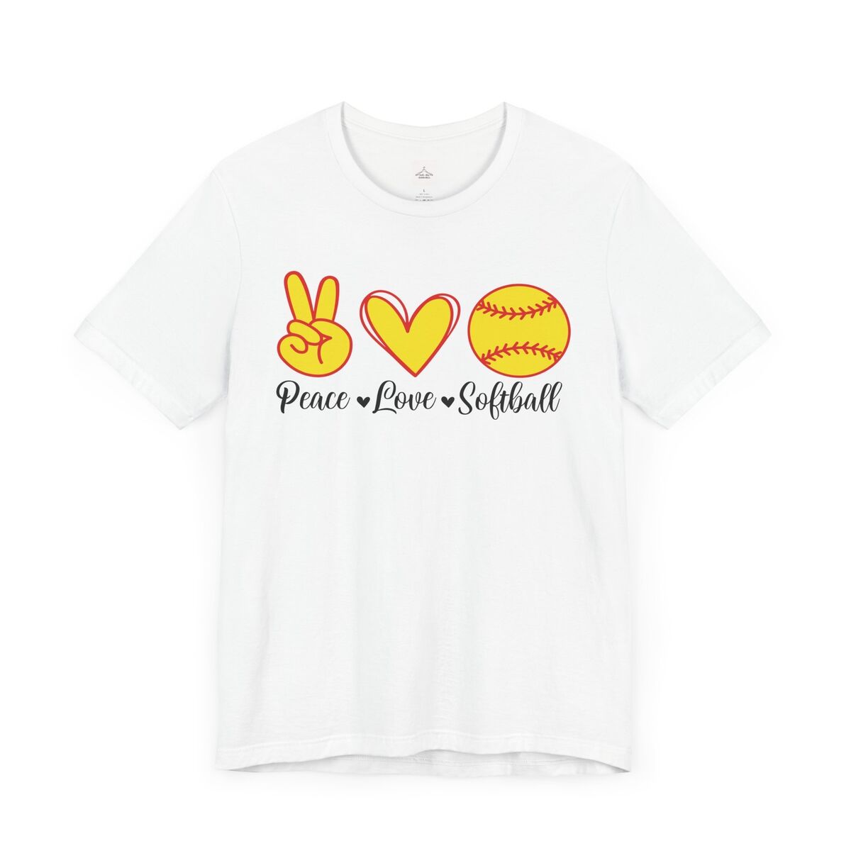 Peace-Love-Softball-Unisex-Jersey-Short-Sleeve-Tee-1