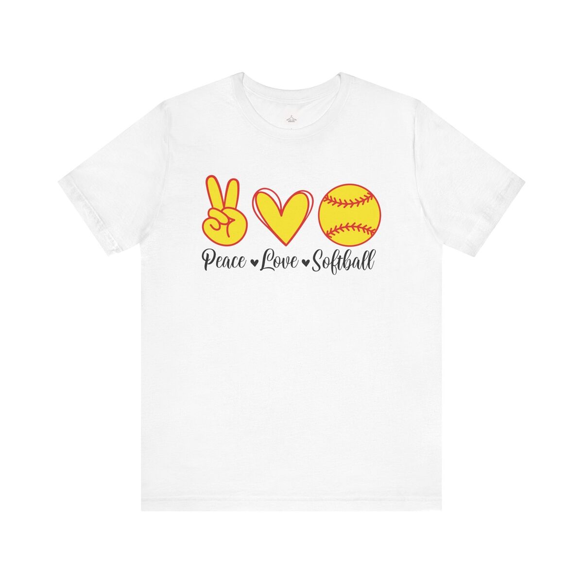 Peace Love Softball Unisex Jersey Short Sleeve Tee