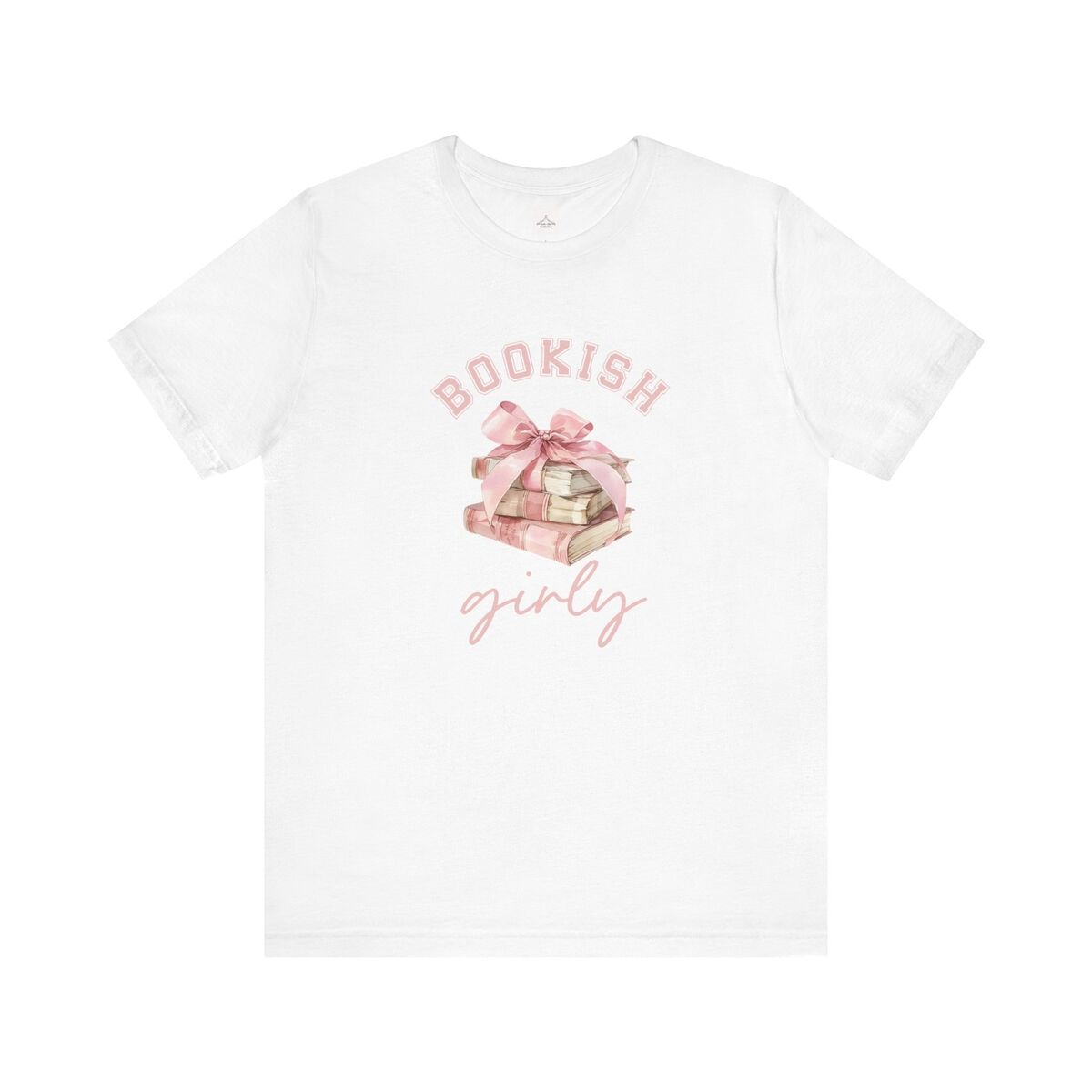 Pink Bookish Girly Coquette Unisex Jersey Short Sleeve Tee