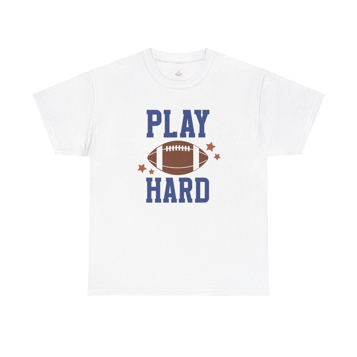 Play Hard Football Blue/brown Unisex Heavy Cotton Tee