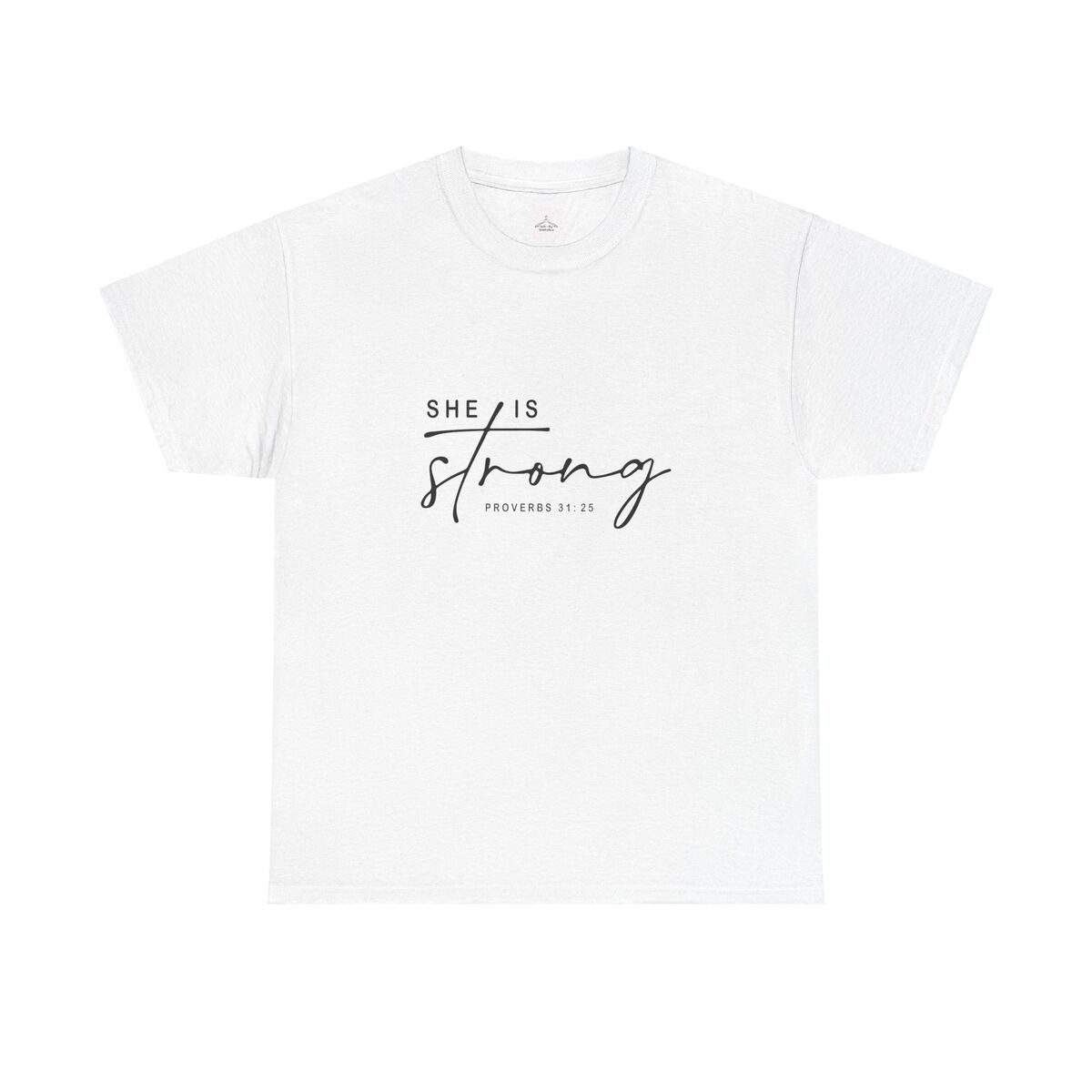 She Is Strong Unisex Heavy Cotton Tee Motivational Shirt Christian Apparel