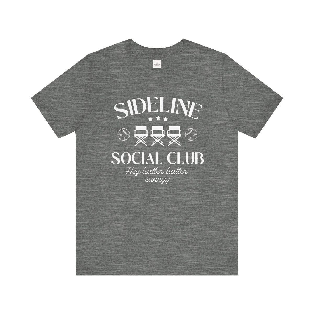 Sideline Social Club White Font Unisex Jersey Short Sleeve Tee