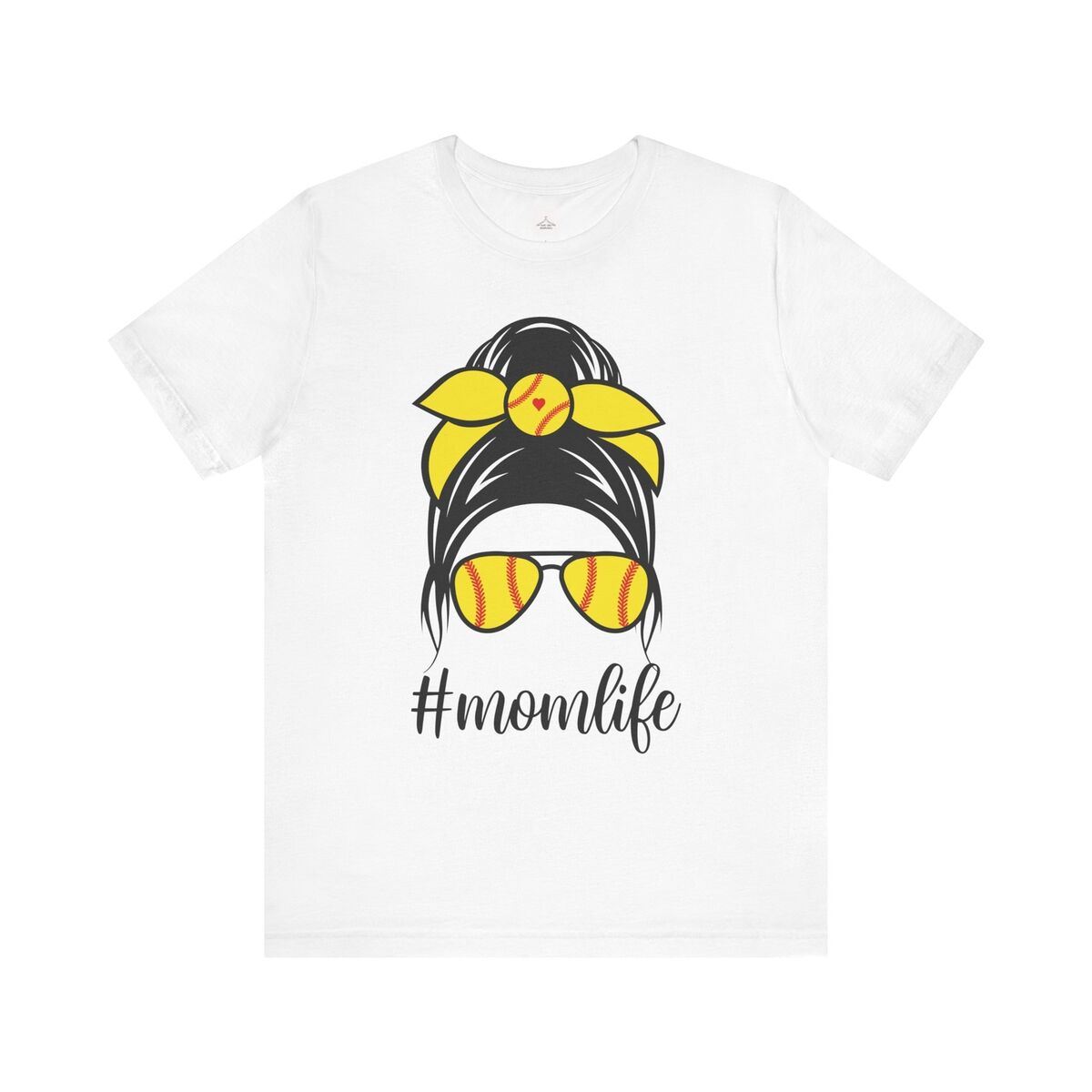 Softball Messy Hair Unisex Jersey Short Sleeve Tee