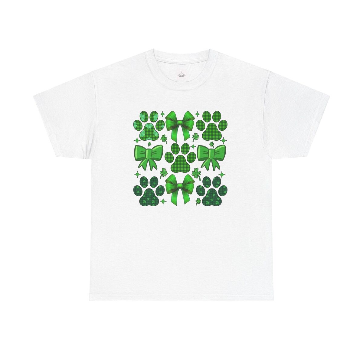 St. Patrick Day Unisex Heavy Cotton Tee Cute Green Bow Design Irish Gift