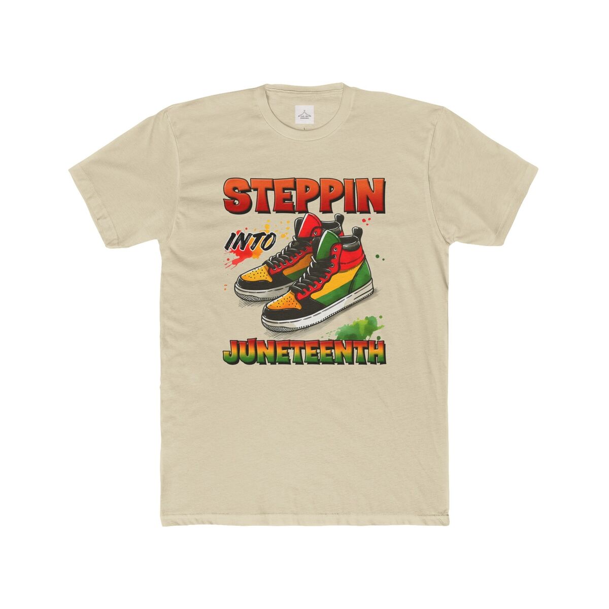 Steppin-Into-Juneteenth-Men-Cotton-Crew-Tee-1