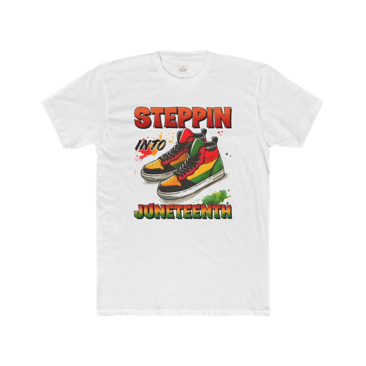Steppin Into Juneteenth Men Cotton Crew Tee