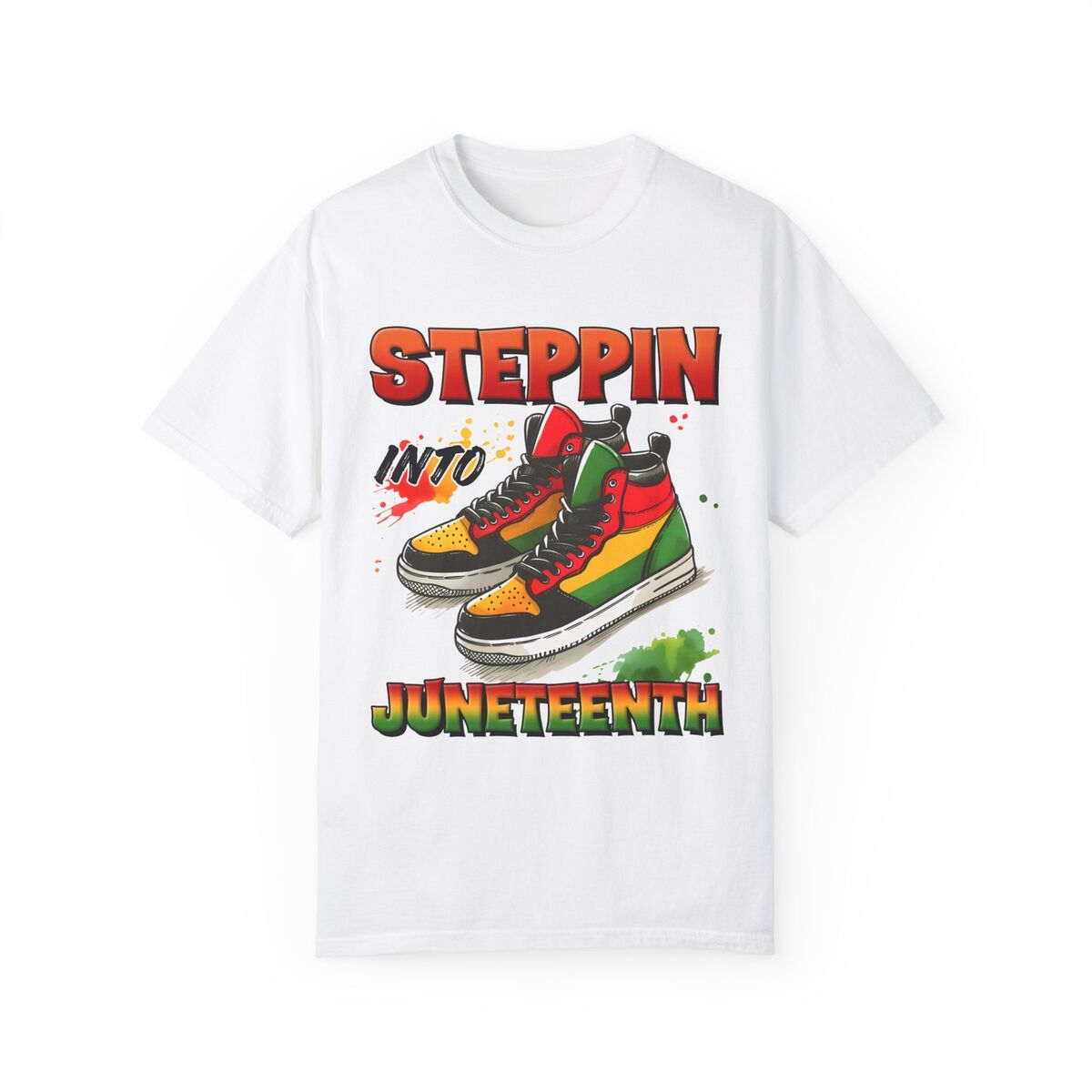 Steppin Into Juneteenth Unisex Garment-dyed T-shirt