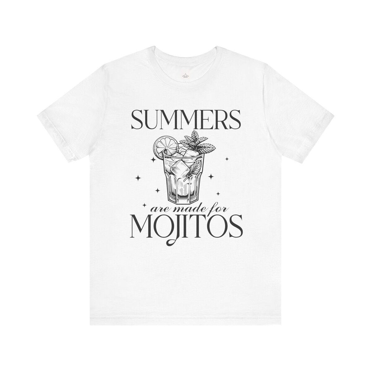 Summers Are For Mojitos Black Font Unisex Jersey Short Sleeve Tee
